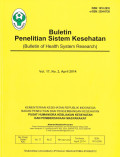 BULETIN PENELITIAN SISTEM KESEHATAN VOL. 17 NO. 2 APR 2014
