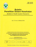 BULETIN PENELITIAN SISTEM KESEHATAN VOL. 17 NO. 4 OKT 2014
