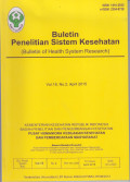 BULETIN PENELITIAN SISTEM KESEHATAN VOL. 18, NO. 2, APRIL 2015